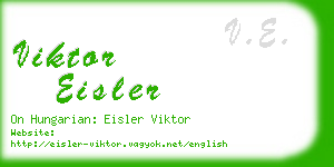 viktor eisler business card